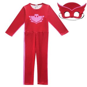 Blue Cat Boy Owl Girl Jumps Cost Cosplay Costume with Mask Birthday Party Green Green Nightwear Pyjamas pour enfants Halloween Costumes