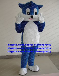 Costume de mascotte chat bleu Mascotte Moggie chaton adulte personnage de dessin animé tenue Costume dessins animés accessoires bande commerciale lecteur No.1337