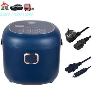 Color azul12V 24V 220V 2L Olla arrocera para viajes en automóvil o camión Uso doméstico 240104