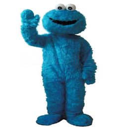 Disfraz de mascota del monstruo de las galletas azul, disfraces de Halloween de tamaño adulto, 2470