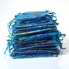 Blue Coralline Organza TrawString Bijoux Emballage Sachets Party Candy Mariage Favoule Sacs-cadeaux Design Sheer with Gilding Pattern 6379668