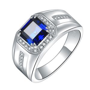 hommes anneaux diamants avec des pierres latérales en platine platine tanzanite bleu corindum féminin masculin anneau d'amour de fiançailles de mariage