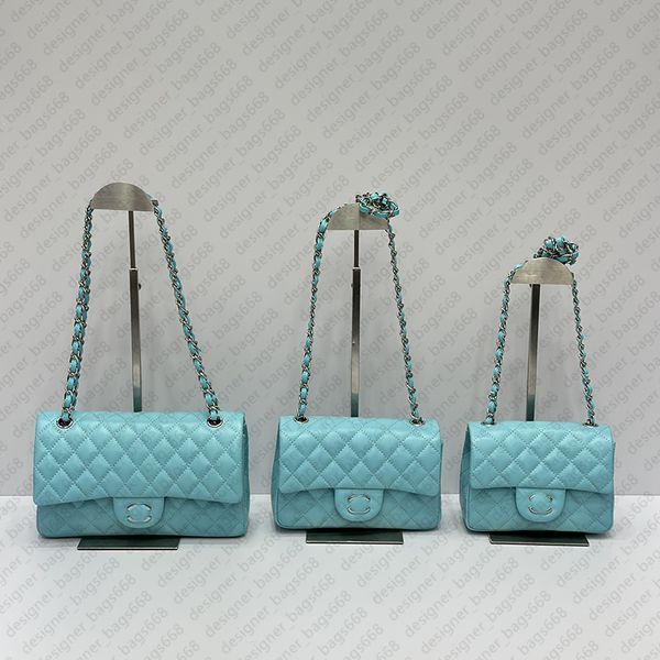 Bolsos cruzados azules Bolsos de hombro de lujo Bolsos de diseñador de cuero genuino Bolsos de marca famosa para mujer Bolsos de mano Bolsos de noche Bolsos con cadena Flip Cartera Monedero Mujer