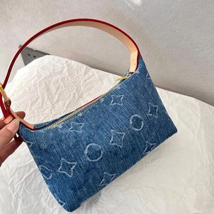 Blauwe denim bloemen designer handtassen portemonnees boodschappentas met grote capaciteit Tote portemonnee schoudertas luxe