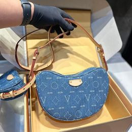 Blauwe denim handtas Designer tas Boodschappentas met grote capaciteit voor dames Tote tas Mode schoudertassen Crossbody canvas portemonnee