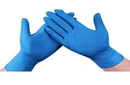 Guantes azules desechables 100pcs PVC Polvo no estéril de látex Suministros de limpieza de láminas y alimentos Ambidextrous264n1441204