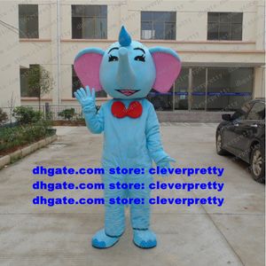 Blue Elephant Elephish Mascot Costume Adult Cartoon Character Outfit Suit organiseren een activiteit Lint Cere Zx2873