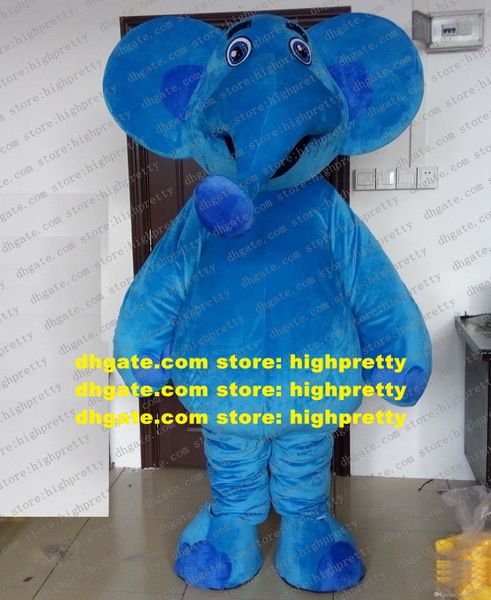 Costume de mascotte d'éléphant bleu, tenue de personnage de dessin animé pour adulte, Costumes d'anime, Photo de conférence zz7992
