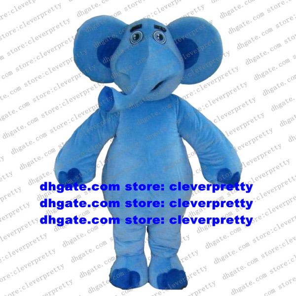 Blue Elephant Elephish Mascot Costume Adult Cartoon Characon Tesit Suit Open A Business Nouveaux produits Lançant ZX2190