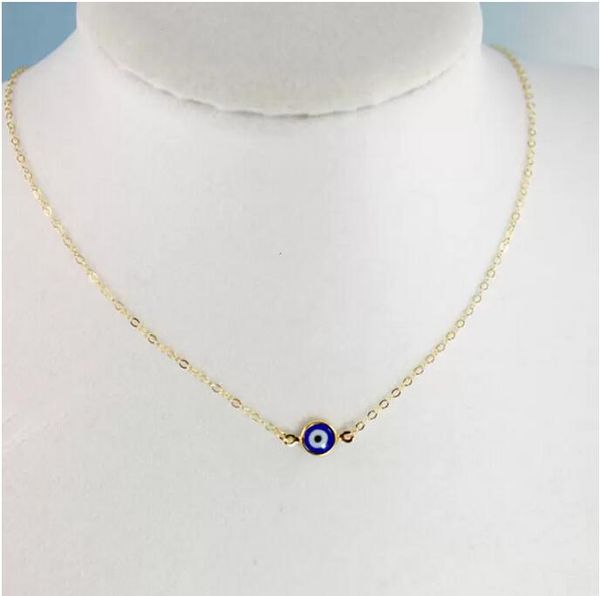 Collier bohème avec pendentif mauvais œil bleu, couleurs or et argent pour femmes, bijoux d'anniversaire, d'amitié, cadeau de fête, vente en gros