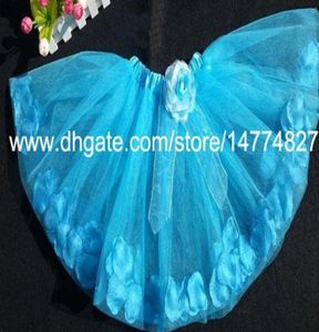 Blue Fairy Petal Tutu Princess Verjaardagsfeestje Tutus Rok Baby Girl Dance Skirts Verjaardag tutu voor meiden442683