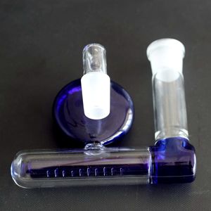 Colector de cenizas de vidrio azul para pipas de agua Bong Hookah Reclaim Lacunaris Inline Two Honeycombs Ashcatcher en 14 mm o 18 mm