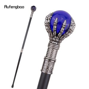 Boule de verre bleue Steampunk canne de marche mode bâton de marche décoratif Gentleman luxe Crosier bouton bâton de marche 93 cm