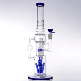 20Inch Blauw Glas Water Bong Waterpijpen Shisha Olie Dab Rigs Met Arm Boom Perc Recycler Pijpen Voor Roken