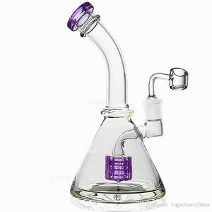 Hookahs bekerbasis Bong Paarse spiraal PERC ROOK PIPE Heady Glass Oil Rigs Water Bongs Bubbler met 14 mm Banger