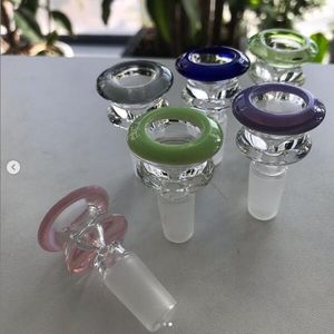 Bol en verre coloré 14mm Joint Hookahs 18mm Bol en verre Accessoire Fumer Dab Rigs Bols