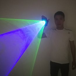 Gants laser bleu vert pour DJ Dancing Club True Blue Rotation LED Glove LED Luminous Costumes