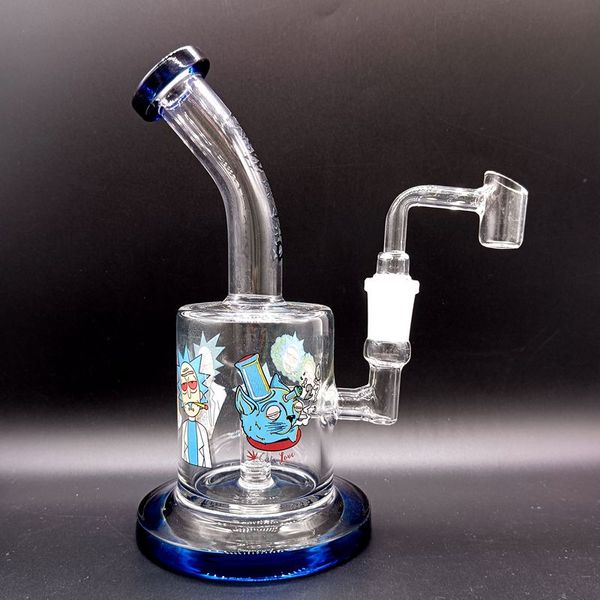 El reciclador de agua de las cachimbas de vidrio grueso verde azul Bongs Mini Oil Dab Rigs Pipas para fumar