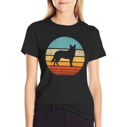 Blue Heeler Australian Cattle Dog retro Vintage 70 Camiseta Sunset Camiseta Summer Tops Tops de verano Ropa para mujeres de verano