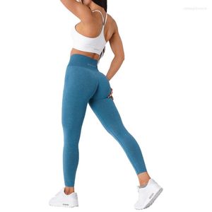 Blue High Tailed Tight Lady Sports Pants Young Women Leggings Elastische Quick Drying Pants Dames Running Fitness Pants