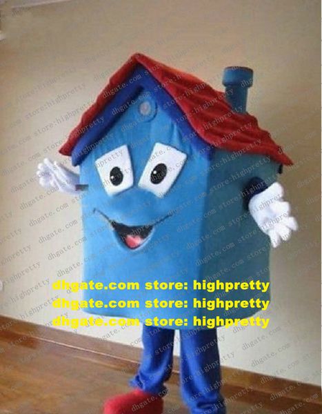 Costume de mascotte de maison bleue Costume de personnage de dessin animé adulte Activités parent-enfant Expression d'affection CX4047