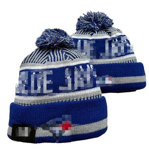 Blue Jays Bonnets Bobble Chapeaux Casquettes de baseball 2023-24 Créateur de mode Chapeau de seau Chunky Knit Faux Pom Beanie Noël Sport