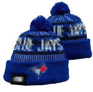 Blue Jays Beanies Toronto Bobble Hats Casquettes de baseball 2023-24 Chapeau de seau de créateur de mode Chunky Knit Faux Pom Beanie Chapeau de Noël Chapeaux en tricot de sport