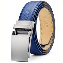 Bleu en cuir en cuir bleu ceinture alliage de haute qualité