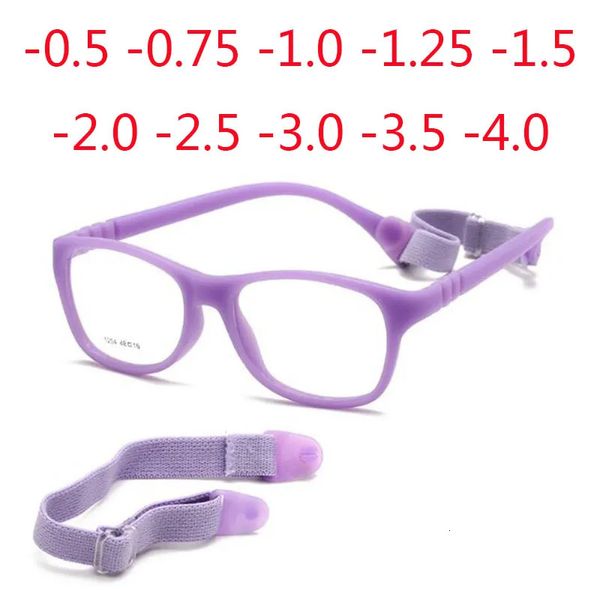 Lunettes bloquant la lumière bleue Anti Blue Light Kids Square Glasses Enfants Garçon Filles Ordinateur Prescription 3-10 ans -0,5 -0,75 -1,0 -1,5 -2,0 -3,0 -4,0 231201