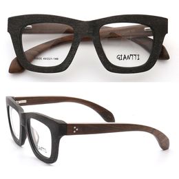 Gafas de bloqueo de luz azul para mujer, monturas de gafas de madera vintage, monturas de gafas de madera para hombre, monturas de gafas cuadradas Retro Rx de gran tamaño, ópticas 230823