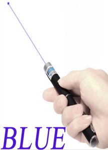 Blauw Licht Laser Pen 5mW 405nm Laser Pointer Pen Beam Voor SOS Montage Nacht Jacht Onderwijs Kerstcadeau Opp pakket Gehelen 10p4533019