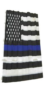 Drapeau de ligne bleue 3 x 5 pi 210d Oxford Nylon avec étoiles brodées et rayures cousues American Flag4164530