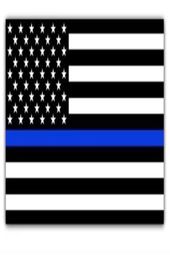 Blue Lives Matter Police USA American Thin Blue Line Flag Car Decal Sticker1427865