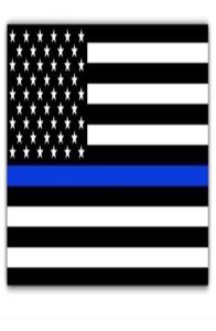 Blue Lives Matter Police USA American Dunne Blue Line Flag Car Decal Sticker1427865