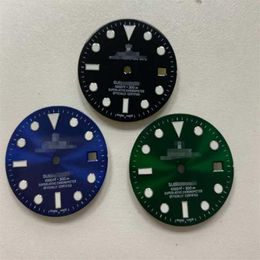 Esfera de reloj luminosa azul de 29mm con logotipo R para 2836 2824 8215 y herramientas de reparación de movimiento Mingzhu Kits2820