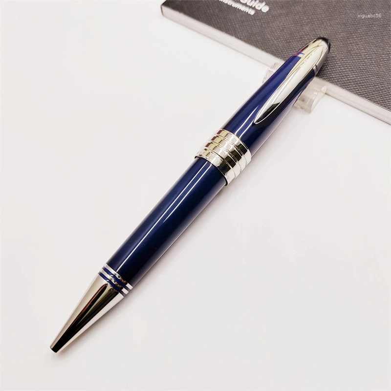 Stylos à bille à bille de luxe bleu, de qualité A, édition limitée, fontaine à encre, fournitures de bureau avec numéro de série