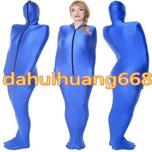 Bleu Lycra Spandex Costume De Momie Costumes Unisexe Sacs De Couchage Costumes De Momie Tenue Avec Manches De Bras Internes Halloween Cosplay Cost257V