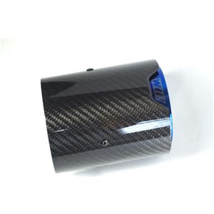 Puntas de escape de acero inoxidable Blue M Performance, silenciador automático, tubos de coche de fibra de carbono, 1 PCS256F