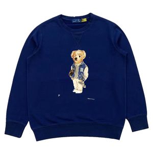 Sweat-shirt bleu pour hommes, nouveau pull-over pour hommes, manteau d'hiver imprimé ours en peluche, manches longues, décontracté, grande taille, mode 2023, s-2XL