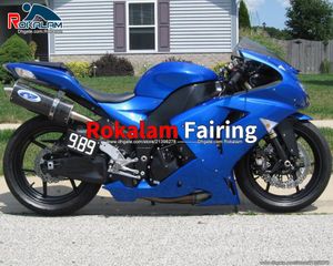 Blue Motorcycle ZX 10R Verklei voor Kawasaki Ninja ZX10R 2006 2007 Sportbike Bodyworks Kit (spuitgieten)