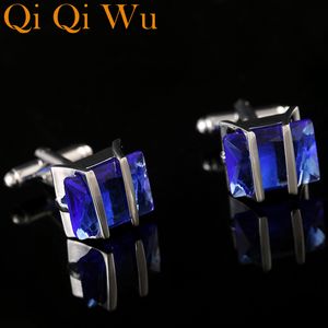 Boutons de manchette en cristal d'océan bleu bijoux bouton de manchette de chemise pour hommes marque de mode bouton de manchette bouton de marié de mariage boutons de manchette AE594075567334