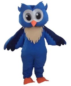 Blue Owl mascotte kostuum Halloween Christmas Cartoon Character Outfits passen passen