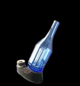 narguilé en verre à pointe bleue ou bouteille carta, concessions de prix directes d'usine Nissler bong à fond droit
