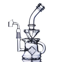 Blauw 2 lagen honingraat percolator rig 14 mm mannelijk gewricht 8 inch bekerglas bong glas met kom waterpijpen booreilanden schar waterleidingen