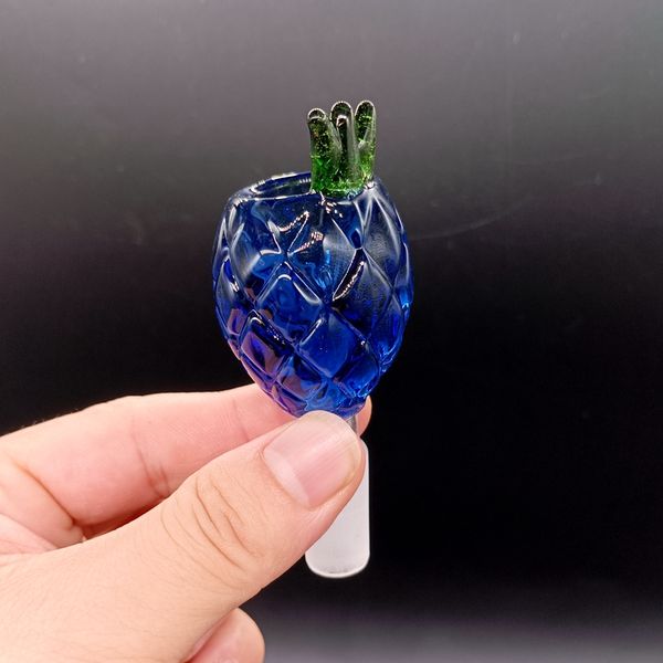 Ananas Bleu Bol En Verre Narguilé 14mm 18mm Accessoires Pour Fumer Épais Pyrex Coloré Bong Pipes