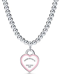 Azul rosa largo collar de cuentas pulsera bola color amor Diseñador collares para mujeres pareja conjunto moda boda fiesta día de acción de gracias regalos de San Valentín clásico fresco