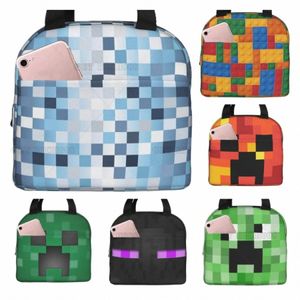 Blue Pixel Men Femmes Adultes Happy Thanksgiving Halen Sac à lunch Bag Snack For Work Office Outdoor Picnic imperméable Y5VC #