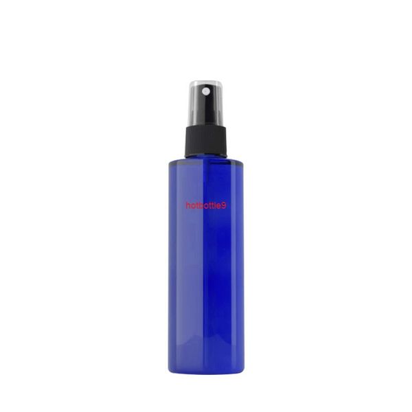 Bouteilles en plastique vides rondes bleues pulvérisateur de brouillard 200 ml contenants cosmétiques bouteille de parfum avec pompe de pulvérisation bouteille transparente blanche commande pls