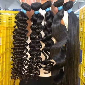 Rubber Rubber Band Mega Cabelo Humano Virgem Liso ONDULADO Cacheado Natural Original Vietnam Remmi Hair Bulk Bund 100% non transformés Extensoes de Cabelo Curto