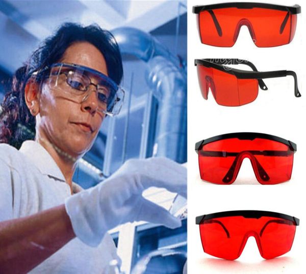 Gafas industriales de seguridad azules Marco rojo ajustable Protección dental Gafas antiláser Aire tintado A prueba de viento Seguridad a prueba de salpicaduras 1868206